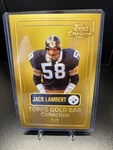 Jack Lambert 4X6 Pittsburgh Steelers Nfl-gold Bar Collection +top Loader/stand. Fixed Price $9.99.