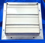 Dayton Wall Shutter M/n: 4C556B 12X12 In. Aluminum 3 Deep. Fixed Price $30.00.