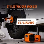 Vevor Electric Car Jack 5TON Hydraulic Lift Impact Wrench Pump Led For Suv Mpv. Fixed Price $114.00.
