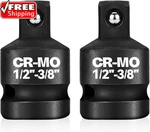 1/2" Female To 3/8" Impact Socket Adapter Reducer Set, Pcs Chrome Molybde. Fixed Price $10.49.