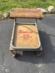 Rare 50S Snap-on Wooden Rolling Shop Seat Creeper JC-19. Fixed Price $124.99.