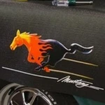 Flaming Ford Mustang Running Horse Fender Gripper - The Best Cover Ever. Fixed Price $45.00.