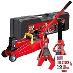 T82001S Torin Hydraulic Trolley With Jack Stands Case Red Ton. Fixed Price $137.70.