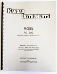 Kansas Instruments Model RG1203 Cylinder Head Belt Surfacer Manual. Fixed Price $21.79.