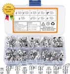 60 Pcs Metric Grease Fittings Kithydraulic Zerk Assortment 45 90. Fixed Price $11.13.