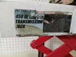 Pittsburgh 450LB Low Lift Transmission Jack 61232. Fixed Price $65.00.