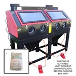 Redline RE49 Double Dual Abrasive Sand Glass Media Blasting Blaster Cabinet. Fixed Price $2749.50.