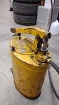 Vintage - Tractor Oil Pump Can Alemite Yellow Functional Antique Model No. 6521. Fixed Price $150.00.